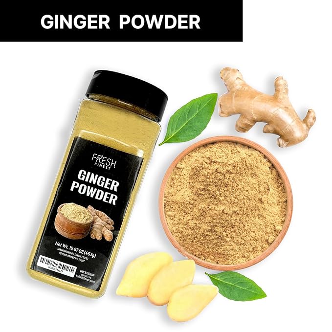 Fresh Finest Ginger Powder - 15.97oz (453G) - Pure Ground Ginger Root for Culinary & Health