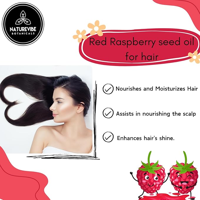 Naturevibe Botanicals Red Raspberry Oil 32 Ounces | 100% Pure and Natural | Great for Skin Care and