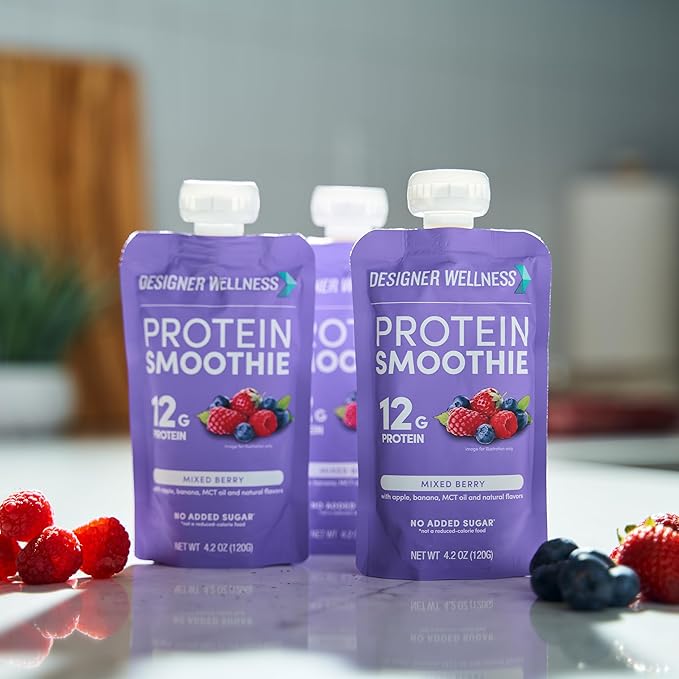 Designer Wellness Protein Smoothie, Real Fruit, 12g Protein, Low Carb, Zero Added Sugar