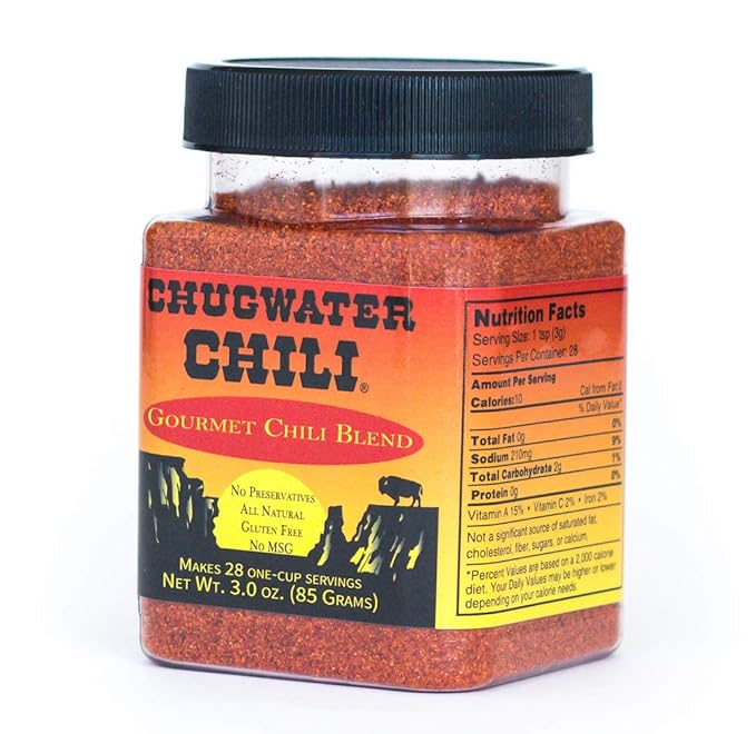 Chugwater Chili | Gourmet Chili Seasoning Mix & Taco Seasoning | 3oz Tub | Wyoming State