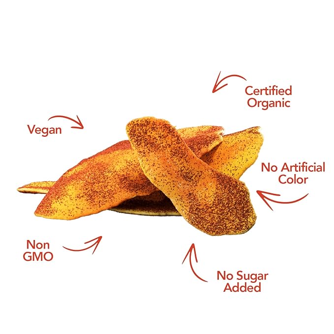 Earthside Farms - Dried Organic Mangoes, Lime Kick Dried Mangoes, Sweet and Spicy, Gluten Free, No