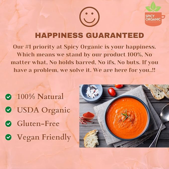 SPICY ORGANIC Red Chili Powder - USDA Certified Organic, Non-GMO - Perfect for adding a smoky