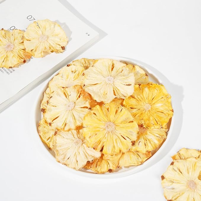 Dried Pineapple Slices, Dehydrated Pineapple Slices for Cocktails Garnish/Fruit