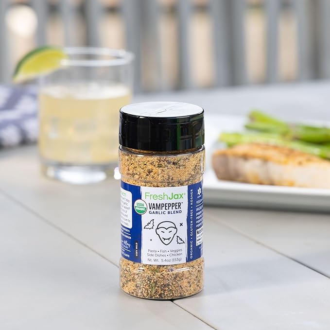 FreshJax Organic Vampepper Garlic Seasoning ??5.2 oz | Bold Garlic & Herb Spice Blend for Chicken