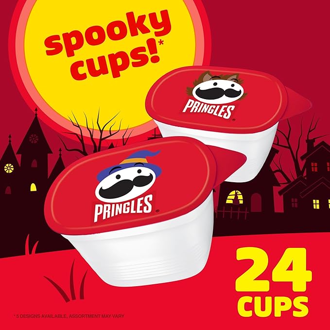 Pringles Potato Crisps Chips, Halloween Snacks, Trick or Treat, Snack Stacks, Original, 16oz Box