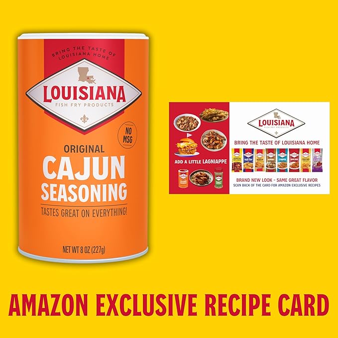 Louisiana Fish Fry Cajun Seasoning - Flavorful All-Purpose Seasoning 8 oz. (Pack of 2) - Perfectly