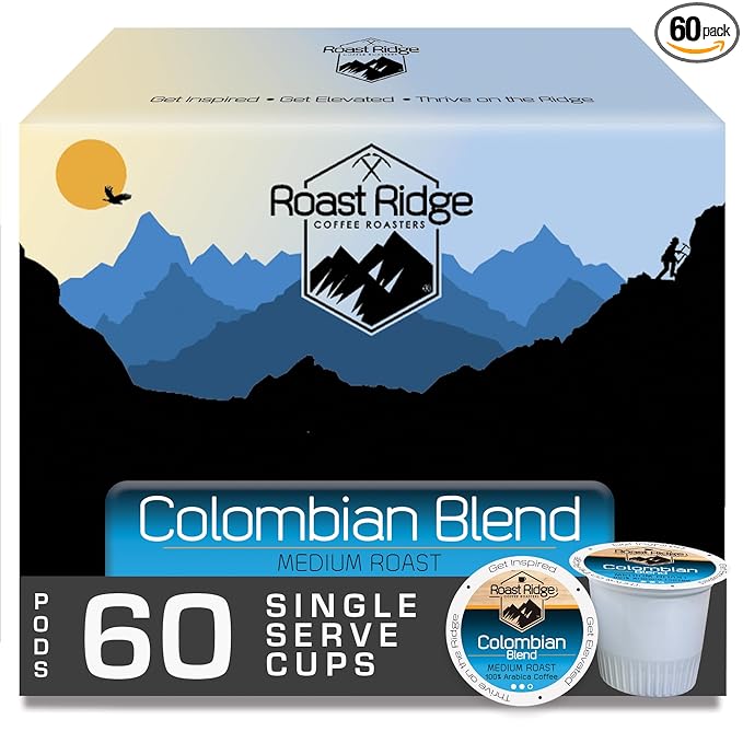 Product image Roast Ridge Single Serve Coffee Pods for Keurig K-Cup Brewers, Colombian Blend