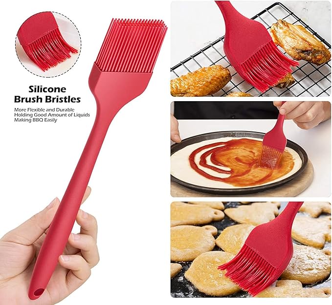 10" Silicone Pastry Basting BIG SIZE Brushes Heat Resistant BPA Free for BBQ Grill Barbecue &