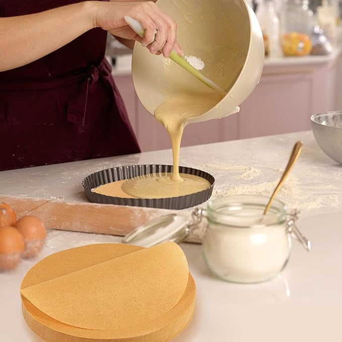 8 Inch Parchment Paper Rounds,200Pcs Non-Stick Unbleached Baking Parchment Rounds for Air