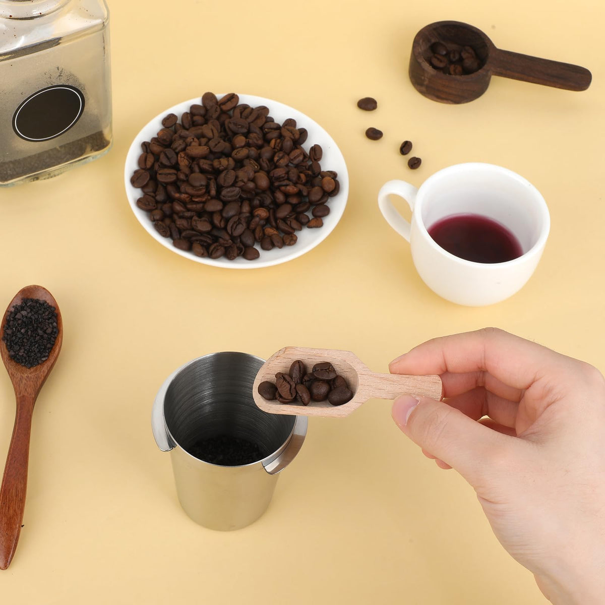 Coffee Dosing Cup 58mm, Stainless Steel Dosing Cup Compatible with All 58mm Portafilter, Coffee