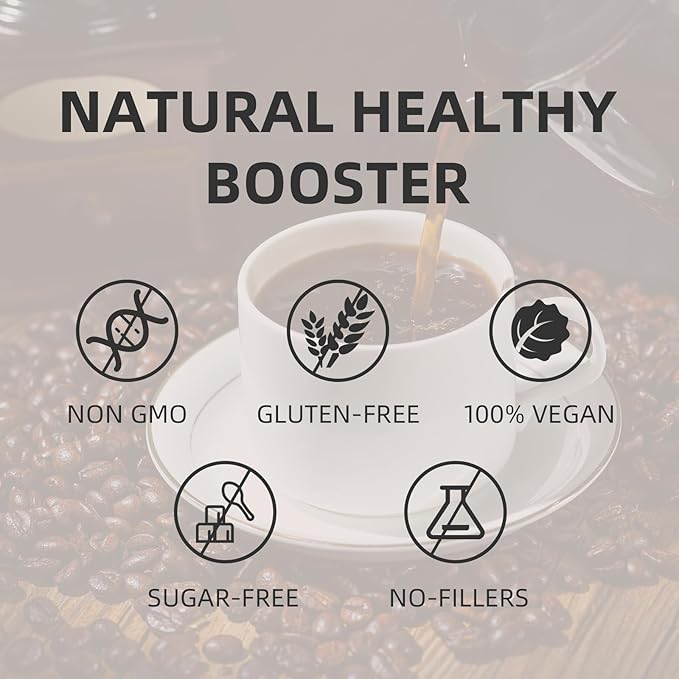 GANOHERB Reishi Mushroom Coffee Mix, Organic Instant Ganoderma Cafe with 100% Natural Ganoderma