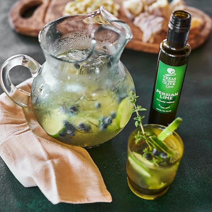 Persian Lime Balsamic Vinegar - Gourmet Barrel Aged Infused Balsamic Vinegar - Great for Dressing