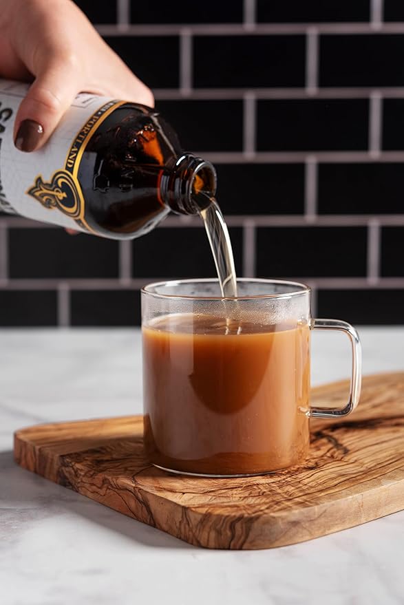 Portland Syrups - Caffeinated Simple Syrup - Premium Beverage Concentrate for a Boost of Clean