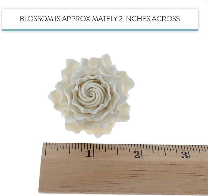 Global Sugar Art Gardenia Sugar Cake Flowers, White, 8 Count by Chef Alan Tetreault