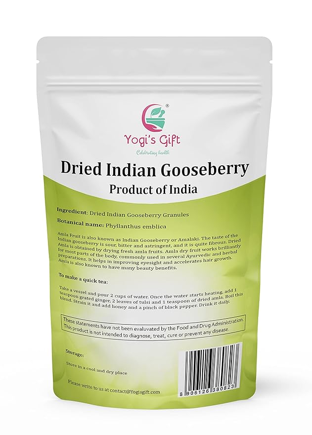 Dried Amla/Gooseberry Cut & Sifted 1 LB | Rich in Vitamin C, Fibre | Phyllanthus emblica | by