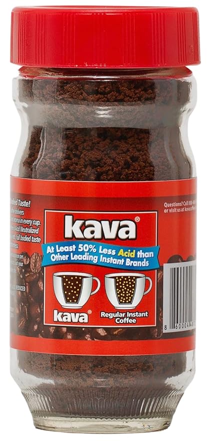 Kava Reduced Acid Instant Coffee, 4 Ounce