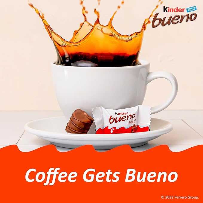 Kinder Bueno Mini, 125 Count Party Pack, Milk Chocolate and Hazelnut Cream, Individually Wrapped