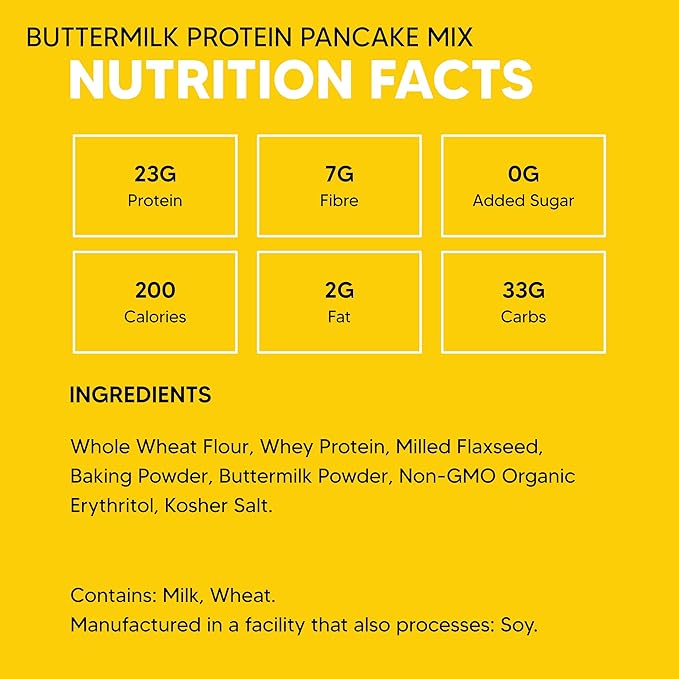 Flourish - Protein Pancake & Waffle Mix, Whey Protein Isolate & Flax Seed, Non-GMO, No Added Sugar