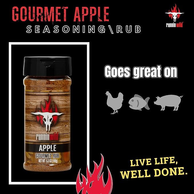 Gourmet Apple Rub | Premium Apple Spice Seasoning for Chicken, Turkey, Pork, Beef and More! | No