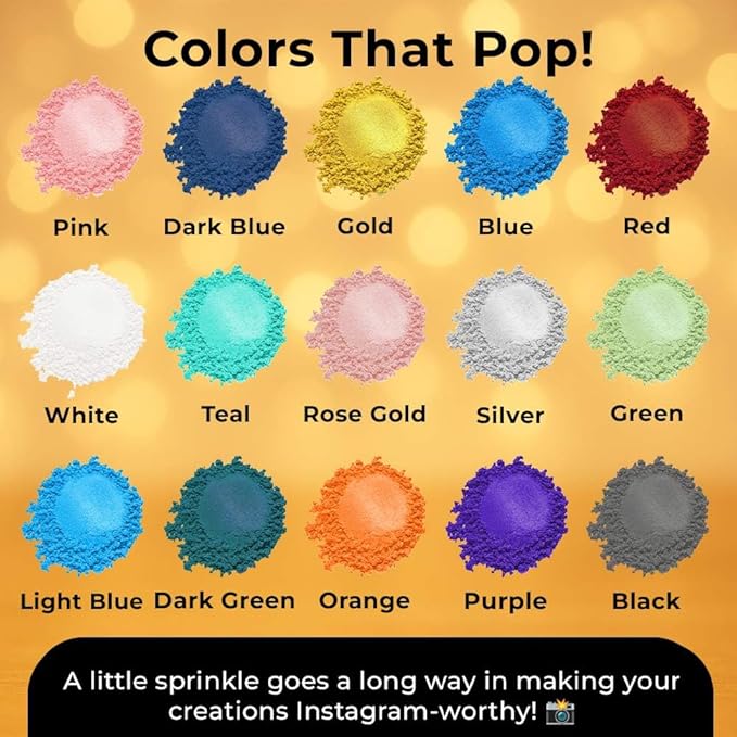 Bulk (20g) Gold Luster Dust Edible Glitter for Cocktails | Premium Edible Gold Luster Dust for Cake