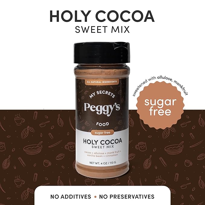 My Secrets Peggy's Food Holy Cocoa Powder - Premium 100% Natural Unsweetened Pure Cacao for Coffee