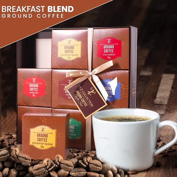 Coffee Gifts - Gourmet Coffee Gift Set |9 Ground Coffee Assortment Gift Set |Coffee Sampler Gift