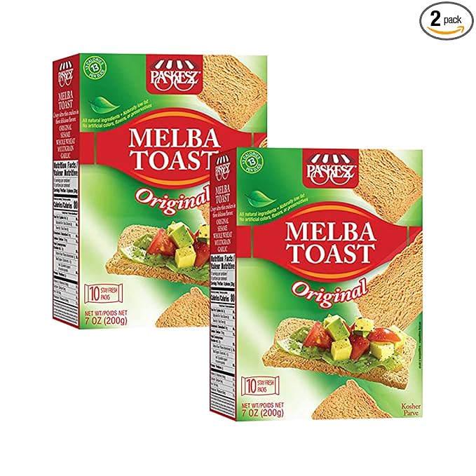 Only Kosher Candy Melba Toast Flatbread Crackers Classic Original Kosher Parve with No Artificial
