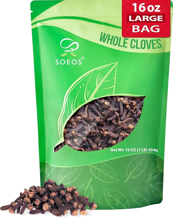 Soeos Whole Cloves 16 Ounce Bulk, Premium Quality Fresh Hand Picked Cloves Whole, Great for Foods