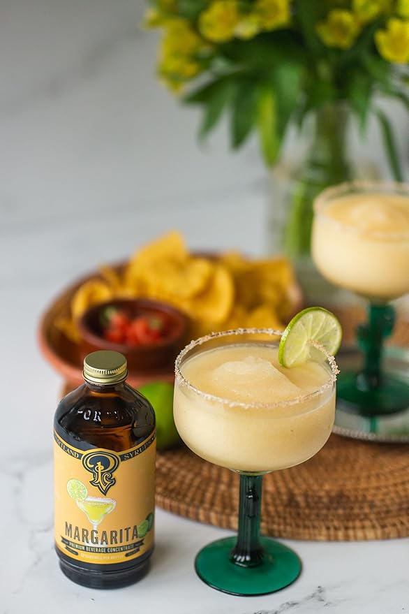Portland Syrups Margarita Syrup - Craft Cocktail and Mocktail Mixer with Tangerine, Blood Orange