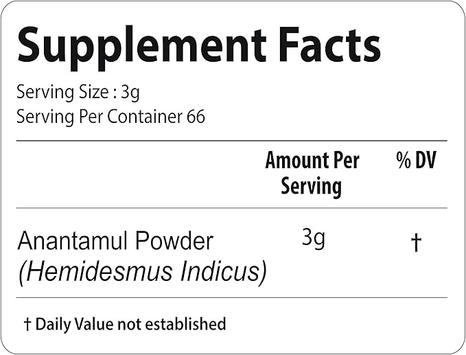 bixa BOTANICAL Sarsaparilla Root Powder | HEMIDESMUS INDICUS | Anantmool | 200 Grams / 7 OZ |