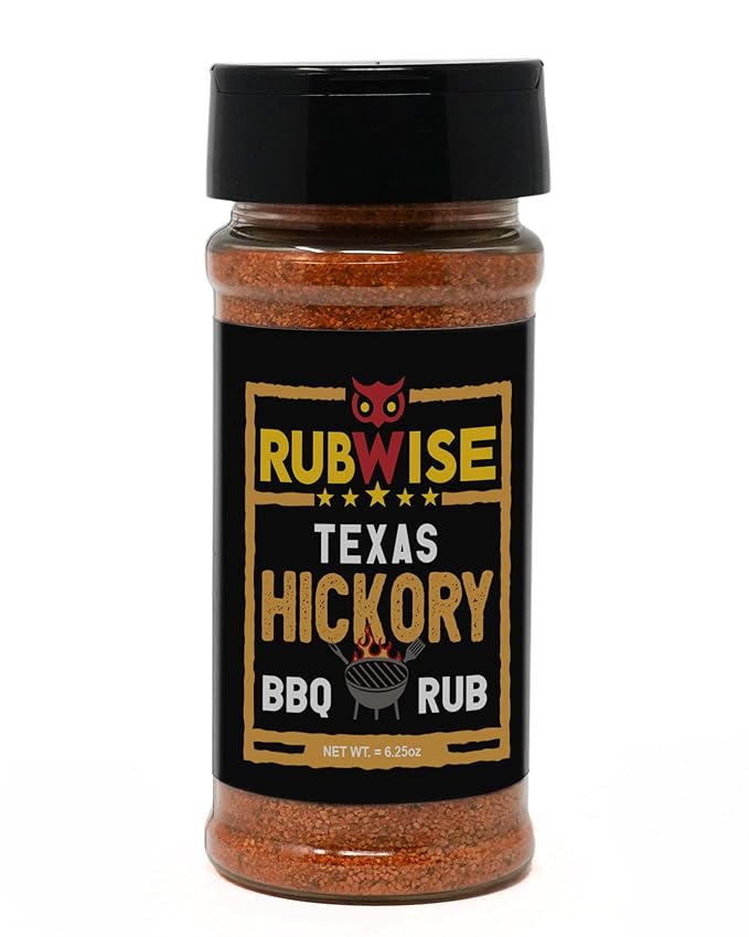 RubWise Texas Style BBQ Hickory Rub (No MSG) | Meat Seasonings & Dry Rubs for Smoking and Grilling