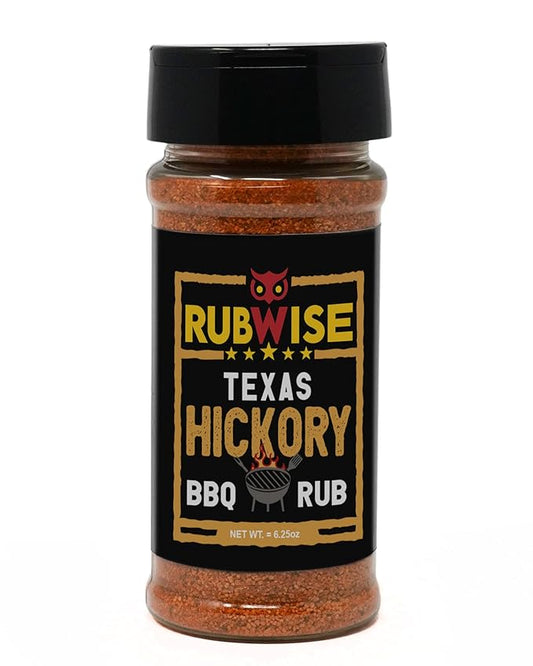 RubWise Texas Style BBQ Hickory Rub (No MSG) | Meat Seasonings & Dry Rubs for Smoking and Grilling