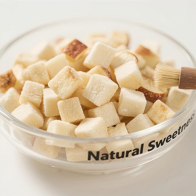 Premium Dehydration Apple Dices 10.6oz (300g) - 100% Dried Apple Slices, No Sugar Added, Crunchy
