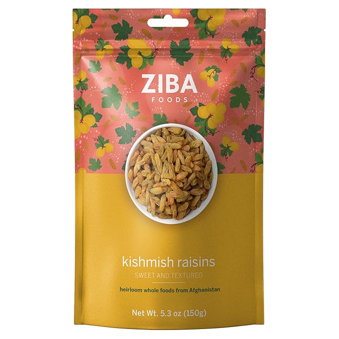 Ziba Foods Kishmish Raisins | Non-GMO, Vegan, Whole 30 Friendly & Paleo | Superfood Dry Fruit