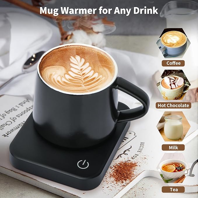 VOBAGA Coffee Mug Warmer, 4 Hours Auto Shut Off Cup Warmer for Office Home Desk Use with 3