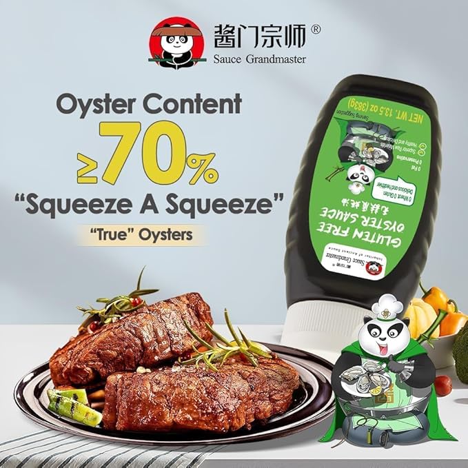 Sauce Grandmaster Double Delight Gluten-Free Sauces Bundle ??70% Oyster Extract Oyster Sauce +