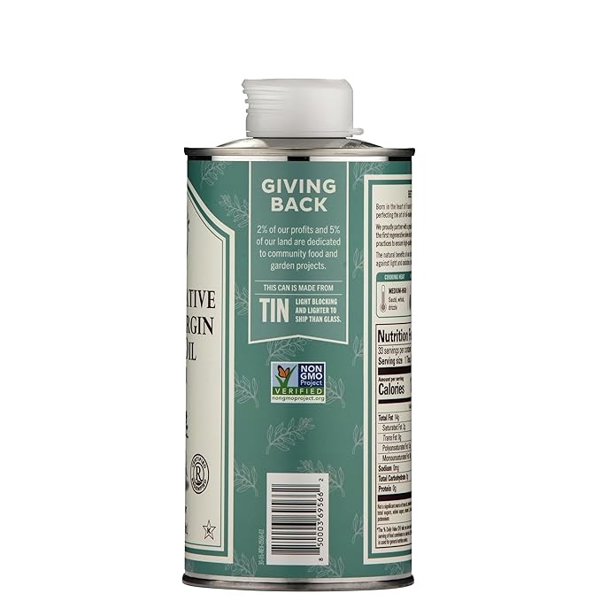 La Tourangelle Regenerative Organic Extra Virgin Olive Oil, Cold-Pressed High Antioxidant Olives