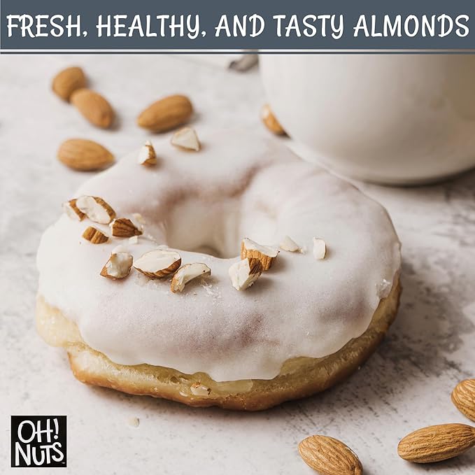 Oh! Nuts Almonds - Dry Roasted Unsalted Almonds - 5 lb - No Salt, No Oil All-Natural Protein