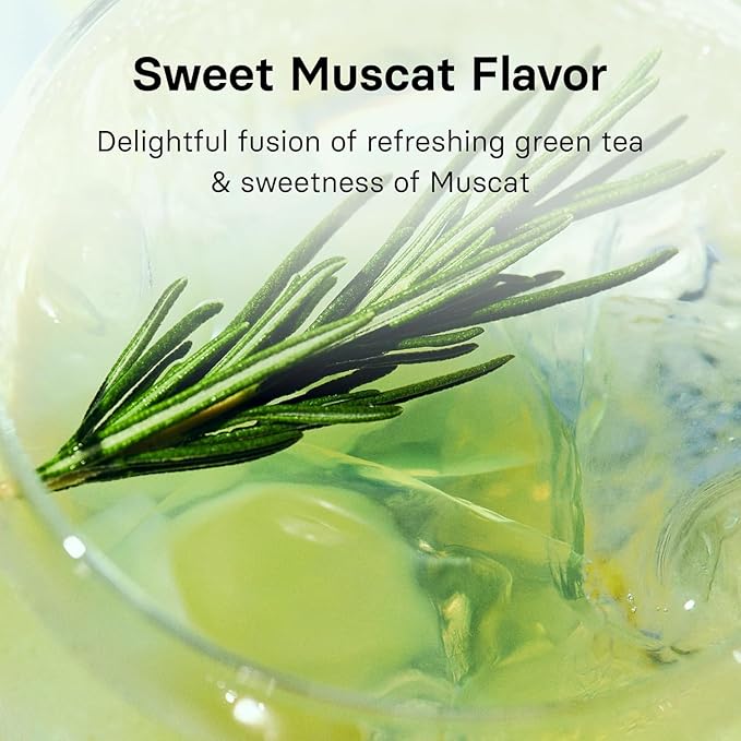 OSULLOC Sunshine Muscat Cold Brew Tea, Sweet Muscat flavored iced tea, Hydration Tea Packets (20ea