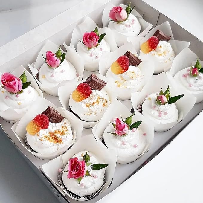 150 Pieces Tulip Cupcake Muffin Liners Paper Baking Cups Greaseproof Cupcake Wrappers for Birthday