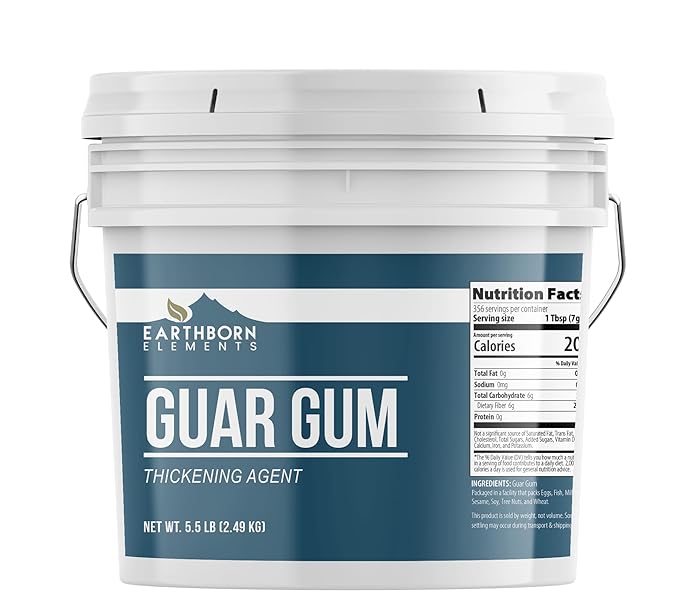 Earthborn Elements Guar Gum Powder, 1 Gallon, Gluten-Free Food Thickener & Binder, Baking