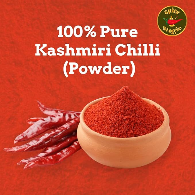 Spice Magic Kashmiri Chilli Powder ~ 7oz (200g) I 100% Pure, Aromatic & Natural I Low Heat I