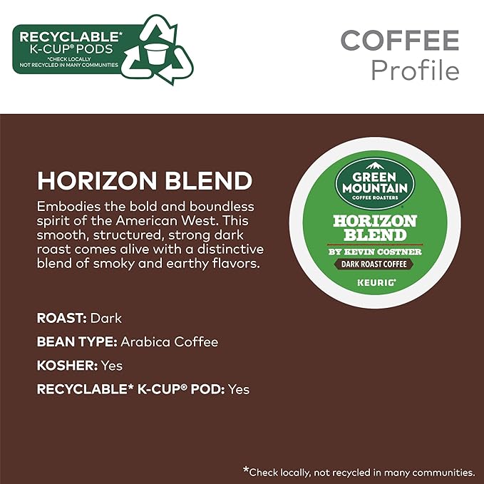 Green Mountain Coffee Roasters® Horizon Blend Coffee by Kevin Costner, Single Serve Keurig® K-Cup®
