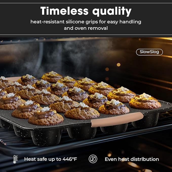 11-Piece Baking Pans Set, Nonstick Bakeware Sets, Oven Pans for Baking with Silicone Handles