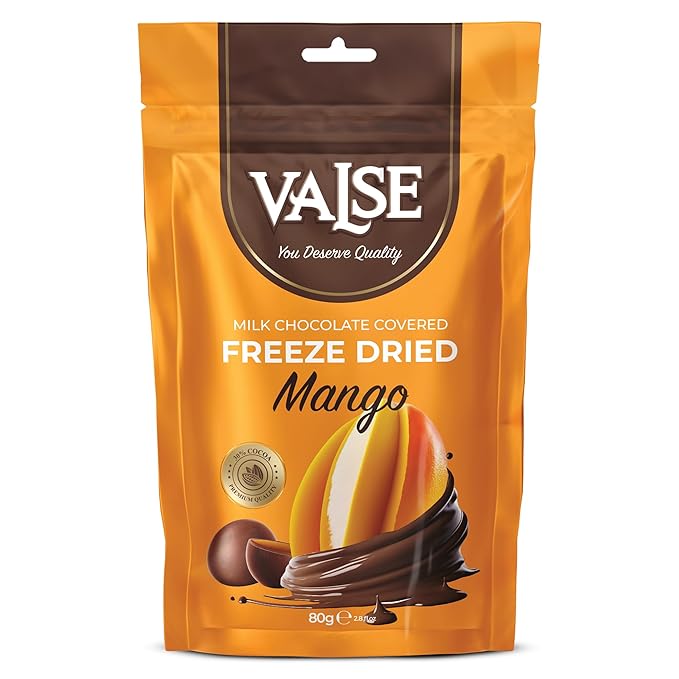 Chocolate Covered Mango, Milk Chocolate Covered Freeze Mango, 2.8 oz Chocolate Covered Fruit