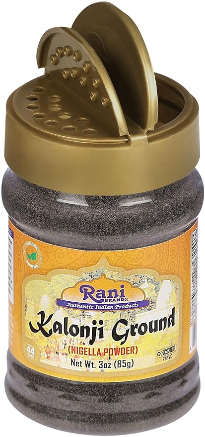 Rani Kalonji (Black Seed, Nigella Sativa, Black Cumin) Ground, Powder 3oz (85g) PET Jar ~ All