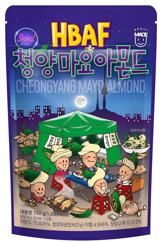 [Official Gilim HBAF] Korean Spicy Green Chili Mayo Seasoned Almonds Nut Protein Snack | Nutritious