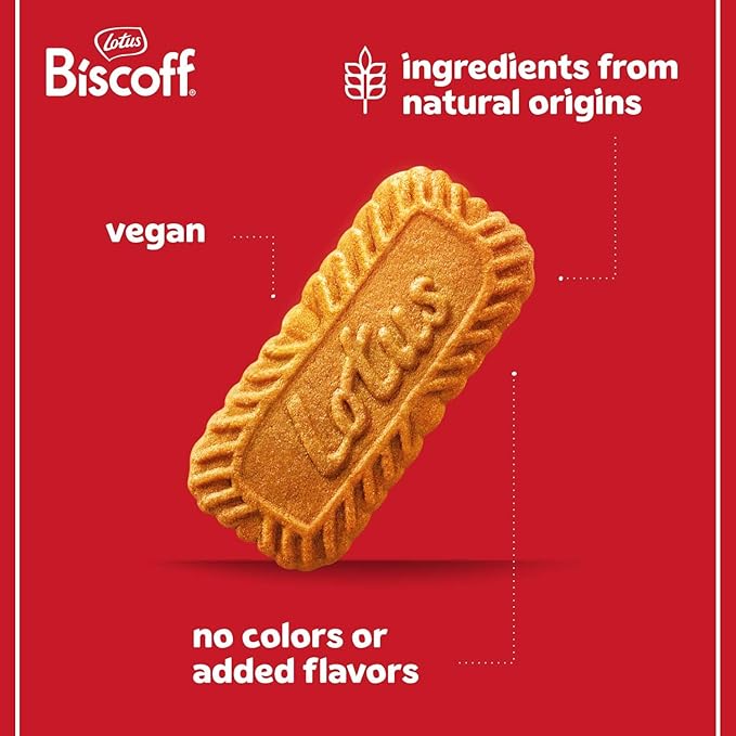 Lotus Biscoff, Caramelized Biscuit Cookies, non GMO + Vegan - 8.8 Ounce (Pack of 10)