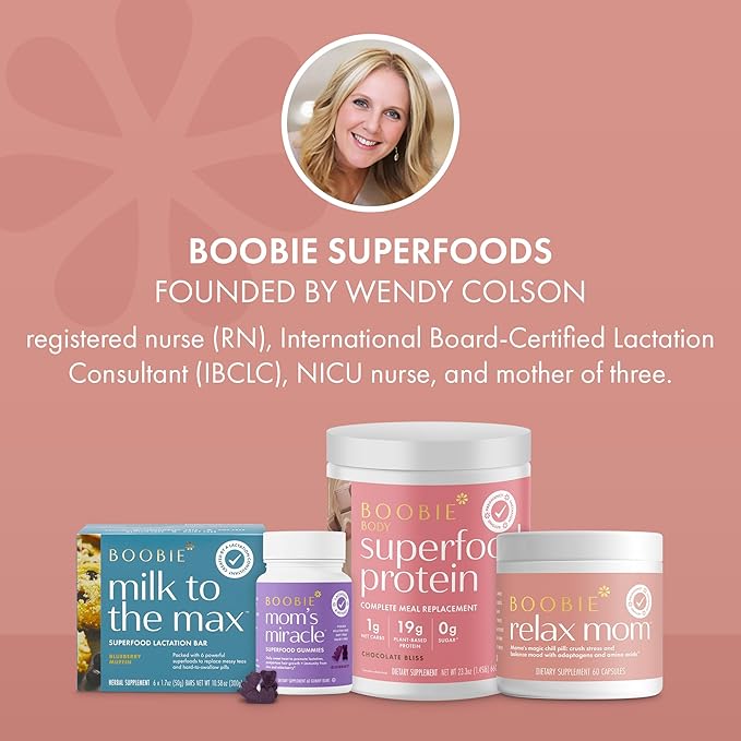 Boobie Bar Superfood Lactation Bar Variety Pack, Lactation Snacks for Breastfeeding Moms to