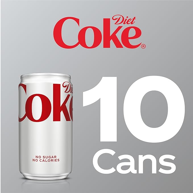 Diet Coke Mini-Can 7.5oz, 10 Pack (Package May Vary)